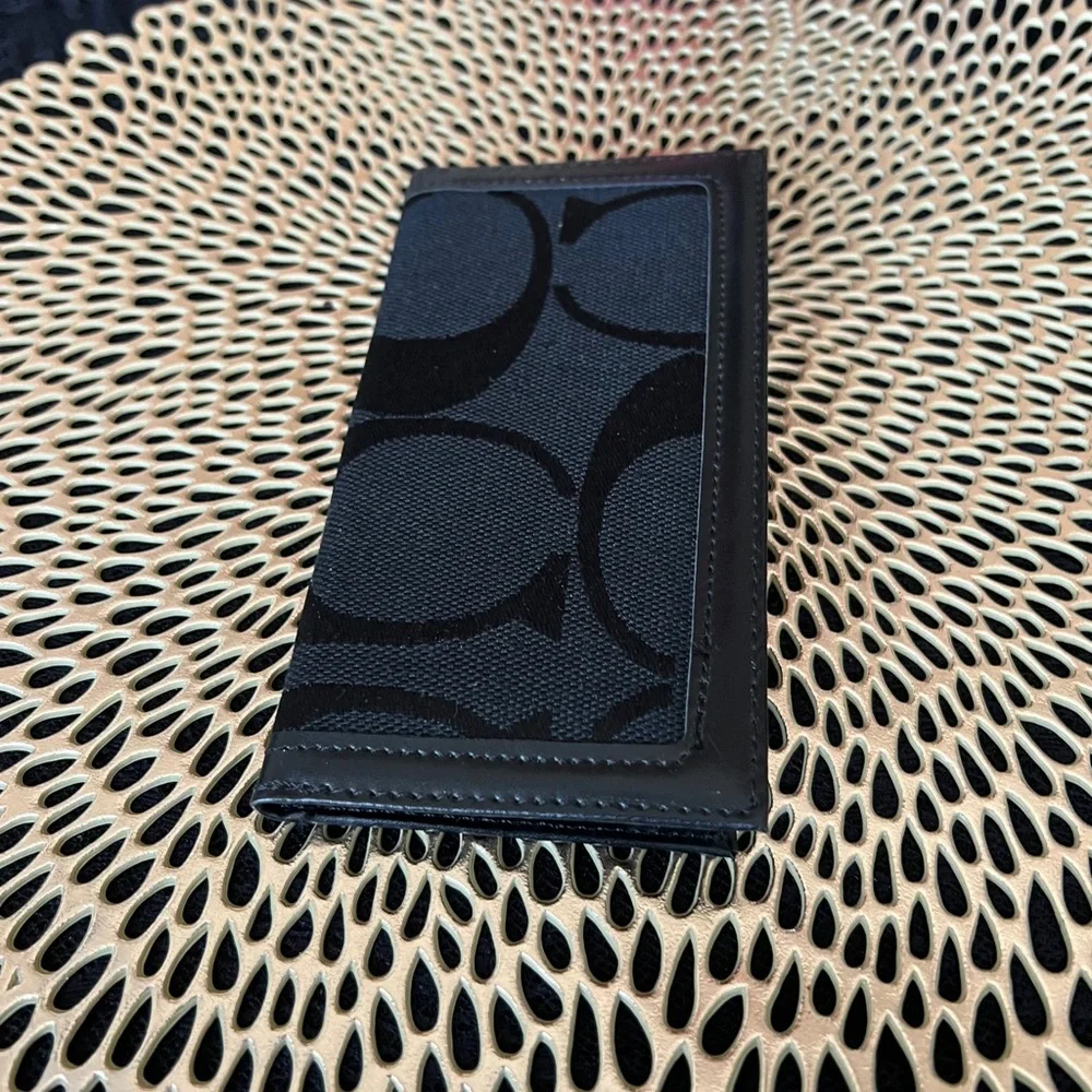 Coach Black  Signature Wallet + Check Book - Picture 7 of 7